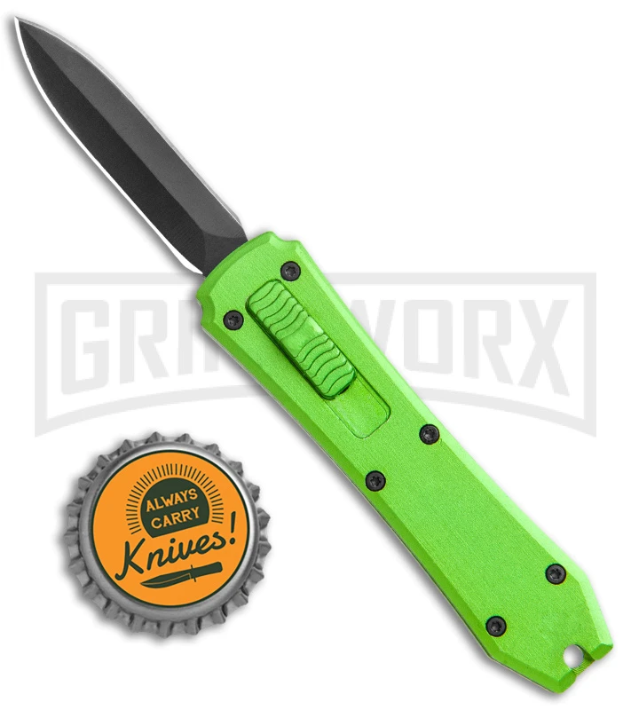Coffin Blaster Metallic Green DA/OTF Automatic Knife - Black Plain Coffin Blaster Metallic Green DA/OTF Automatic Knife - Black Plain -Knivesand Tools Shop Coffin Blaster Metallic Green DA OTF Auto Black GX 38492 jr bottlecap large
