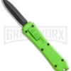 Coffin Blaster Metallic Green DA/OTF Automatic Knife - Black Plain -Knivesand Tools Shop Coffin Blaster Metallic Green DA OTF Auto Black GX 38492 jr large