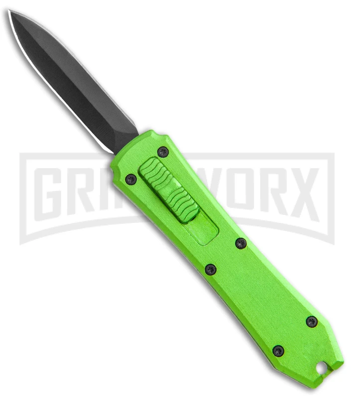Coffin Blaster Metallic Green DA/OTF Automatic Knife - Black Plain Coffin Blaster Metallic Green DA/OTF Automatic Knife - Black Plain -Knivesand Tools Shop Coffin Blaster Metallic Green DA OTF Auto Black GX 38492 jr large