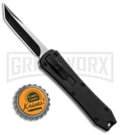 Coffin Blaster Tactical Black DA/OTF Automatic Knife - Tanto Two-Tone -Knivesand Tools Shop Coffin Blaster Tactical Black DA Auto Tanto TT GX 33655 jr bottlecap large