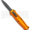 Coffin Blaster 2.0 Textured Orange DA/OTF Automatic 440 Knife (2" Black Satin) 2 Coffin Blaster 2.0 Textured Orange DA/OTF Automatic 440 Knife (2" Black Satin) -Knivesand Tools Shop Coffin Blaster Textured Gold DA OTF Auto Black Plain GX 37502 jr large