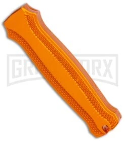 Coffin Blaster 2.0 Textured Orange DA/OTF Automatic 440 Knife (2" Black Satin) -Knivesand Tools Shop Coffin Blaster Textured Gold DA OTF Auto Black Plain GX 37502 jr side large