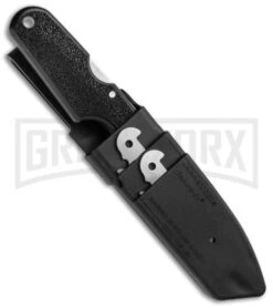 Cold Steel Click-N-Cut Black ABS Exchangeable Blade Knife - Stonewash Plain -Knivesand Tools Shop Cold Steel Click N Cut Exchangeable Black BDS Satin 40A BHQ 106751 jr sheath large