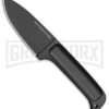 Cold Steel Drop Forged Hunter Black 52100 Steel Fixed Blade Knife - Black Plain