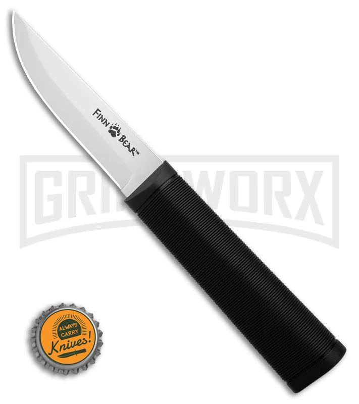 Cold Steel Finn Bear Black Polymer Fixed Blade Knife 20PC - Satin Plain Cold Steel Finn Bear Black Polymer Fixed Blade Knife 20PC - Satin Plain -Knivesand Tools Shop Cold Steel Finn Bear FBK 4in Satin BHQ 16147 td size large