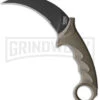 Cold Steel Karambit Steel Tiger Dark Earth Fixed Blade Knife - Black Plain