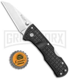 Cold Steel Kiridashi Black GFN Tri-Ad Lock Knife - Stonewash Plain -Knivesand Tools Shop Cold Steel Kiridashi Tri Ad Lock Black GFN SW 20KPL BHQ 105892 jr bottlecap large