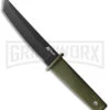 Cold Steel Kobun OD Green Fixed Blade Knife - Tanto Black Plain -Knivesand Tools Shop Cold Steel Kobun OD Green Black BHQ 158043 jr large