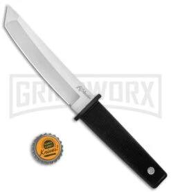 Cold Steel Kobun Fixed Blade Knife - Satin Plain -Knivesand Tools Shop Cold Steel Kobun Tanto Fixed Blade Satin 17T BHQ 5007 jr bottlecap large