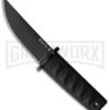 Cold Steel Kyoto II Black Fixed Blade Knife Drop Point Black Plain -Knivesand Tools Shop Cold Steel Kyoto II Fixed Blade DP Black Black BHQ 174022 jr large