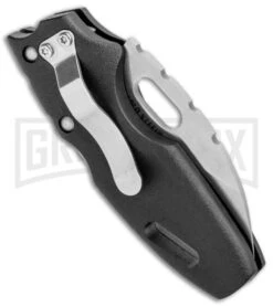 Cold Steel Black Mini Tuff Lite Pocket Knife - Satin Full Serr -Knivesand Tools Shop Cold Steel Mini Tuff Lite Tri Ad Lock Satin Full Serr 20MTS BHQ 49422 jr side large