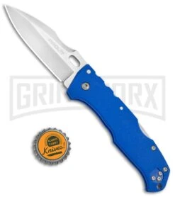 Cold Steel Pro Lite Sport Blue GFN Folding Knife - Satin Plain 4TH18 -Knivesand Tools Shop Cold Steel Pro Lite Pro GFN Blue Sport 20NVLU BHQ 51993 jr bottlecap large
