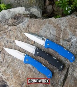 Cold Steel Pro Lite Sport Blue GFN Folding Knife - Satin Plain 4TH18 -Knivesand Tools Shop Cold Steel Pro Lite Sport Tri Ad Lock Knife BHQ51993 kp rock garden web large