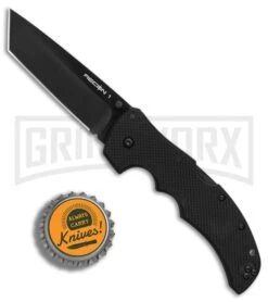Cold Steel Recon 1 Black G-10 Tanto Lockback Knife - Black G-10 -Knivesand Tools Shop Cold Steel Recon 1 Tanto G10 black BHQ 80755 er bottlecap large