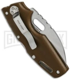 Cold Steel Tuff Lite Flat Dark Earth Folding Knife - Satin Plain -Knivesand Tools Shop Cold Steel Tuff Lite Tri Ad Flat Dark Earth 20LTF BHQ 51975 jr side large