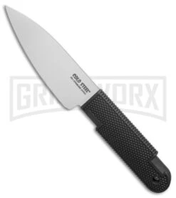 Cold Steel K-4 Fixed Blade Neck Knife + Sheath - Satin Plain
