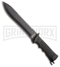 Coleman Dark Wilderness Black Polymer Fixed Blade Knife - Black Plain
