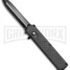 Elemental Reactor Sim. Carbon Fiber OTF Automatic Knife - Black Plain -Knivesand Tools Shop Elemental Black CF TT7 BP 18579 jr large
