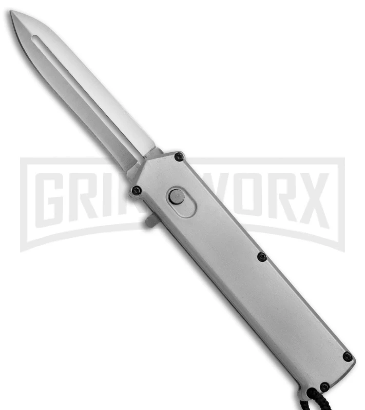 Elemental Silver OTF Automatic Knife - Satin Plain Elemental Silver OTF Automatic Knife - Satin Plain -Knivesand Tools Shop Elemental Silver TT9 BP 18599 jr large