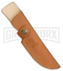 Elk Ridge Wolf Pack Wood Fixed Blade Knife - Satin Plain -Knivesand Tools Shop Elk Ridge Wolf Pack Wood Satin BP 24831 jr sheath large