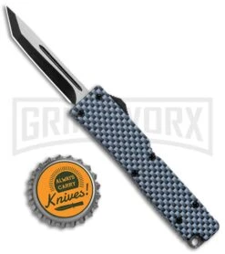 Firecracker Mini Sim Carbon Fiber D/A OTF Automatic Knife - Two Tone Tanto -Knivesand Tools Shop Firecracker Mini Sim CF DA OTF Auto TT Tanto GX 37638 jr bottlecap large
