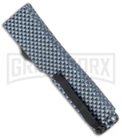Firecracker Mini Sim Carbon Fiber D/A OTF Automatic Knife - Two Tone Tanto -Knivesand Tools Shop Firecracker Mini Sim CF DA OTF Auto TT Tanto GX 37638 jr side large