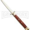 Frank B. 11" Cocobolo Italian Stiletto Swinguard Gold Plated - Bayonet Gold -Knivesand Tools Shop Frank B 11in Italian Swinguard Bayo Cocobolo Gold BHQ 51921 jr large