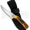 Frost Cutlery Bear Hunter Deer Slayer Brown Fixed Blade - Satin Plain