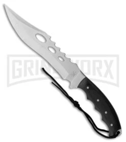 Frost Cutlery Beaver Tail Bowie Pakkawood Fixed Blade Knife - Satin Plain