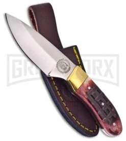 Frost Cutlery Chipaway Owl Hollow Skinner Brown Fixed Blade Knife - Satin Plain