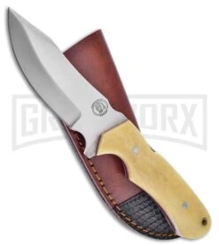 Frost Cutlery Chipaway The Chief Hunter White Fixed Blade Knife - Satin Plain
