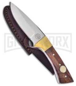 Frost Cutlery Chipaway Red Sky Skinner Wood Fixed Blade Knife - Satin Plain