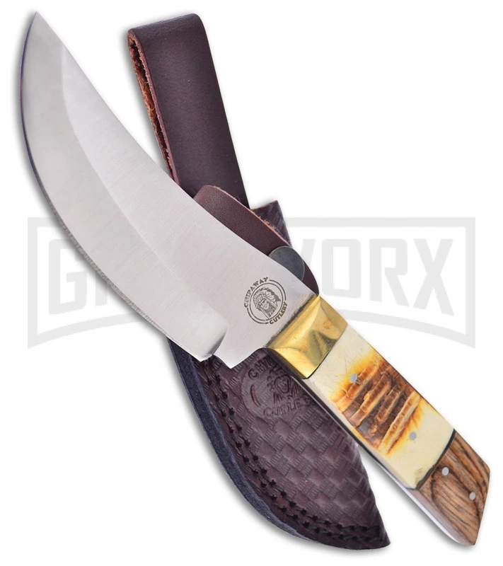 Frost Cutlery Creosote Bush Bowie Wood/Bone Fixed Blade Knife - Satin Plain Frost Cutlery Creosote Bush Bowie Wood/Bone Fixed Blade Knife - Satin Plain -Knivesand Tools Shop Frost Cutlery Creosote bush bowie satin BHQ 53623 er large