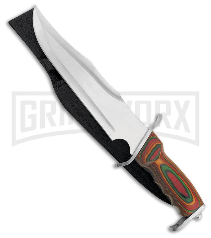 Frost Cutlery Howling Wolf II Frostwood Fixed Blade Knife - Satin Plain Frost Cutlery Howling Wolf II Frostwood Fixed Blade Knife - Satin Plain -Knivesand Tools Shop Frost Cutlery Howling Wolf II frostwood satin BHQ 72978 er large