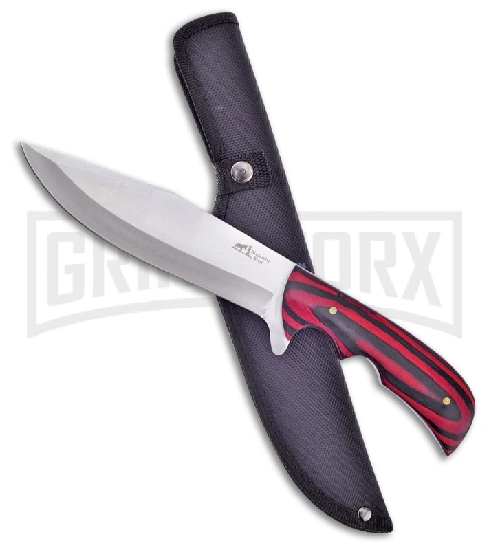 Frost Cutlery Scavenger Bowie Red/Black Pakkawood Fixed Blade Knife -Satin Plain Frost Cutlery Scavenger Bowie Red/Black Pakkawood Fixed Blade Knife -Satin Plain -Knivesand Tools Shop Frost Cutlery Scavenger Bowie Red Black Pakkawood satin plain BHQ 81163 er large