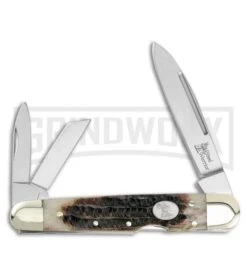 Frost Cutlery Steel Warrior Whittler Brown Bone Lockback Knife