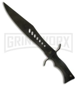 Frost Cutlery Tac Assault Seal Black Fixed Blade Knife - Black Plain