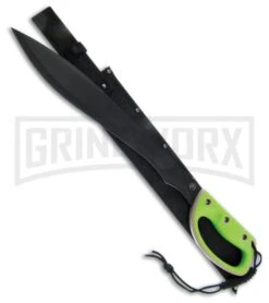 Frost Cutlery Whitetail Haven Green Machete - Black Plain