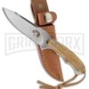 Frost Cutlery Whitetail Trigger Zebrawood Fixed Blade Knife - Satin Plain