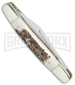 Frost Cutlery Wrangler Deer Stag Pocket Knife -Knivesand Tools Shop Frost Cutlery Wrangler 4in Deer Stag FSW112DS BHQ 73234 jr side large