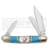 Frost Silverhorse Wrangler Abalone Turquoise - Pocket Knife -Knivesand Tools Shop Frost Silverhorse Wrangler SJ Abalone Turquoise BHQ 104545 jr large