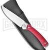 Frost Cutlery Hen & Rooster Small Hunter Red Fixed Blade Knife - Satin Plain -Knivesand Tools Shop Frost cutlery hen and rooster Small hunter red satin BHQ 89358 jr large