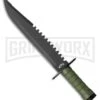 Frost Cutlery Survival Scout II OD Green Fixed Blade Knife - Black Plain -Knivesand Tools Shop Frost cutlery survival scout ii od green black BP 25162 jr large