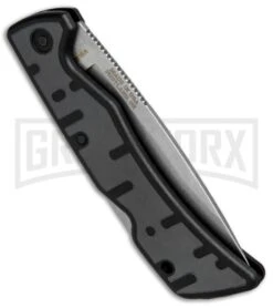 Gerber Commuter Black/Gray GFN Lockback Knife - Stonewash Plain -Knivesand Tools Shop Gerber Commuter LB Black Gray GFN 31 003136N BHQ 48940 jr side large