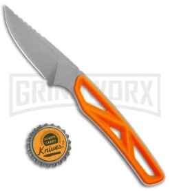 Gerber EXO-MOD Caper Orange Plastic Fixed Blade Knife - Stonewash Plain -Knivesand Tools Shop Gerber EXO MOD Caper Orange SW 30 001798 BHQ 105518 jr bottlecap large