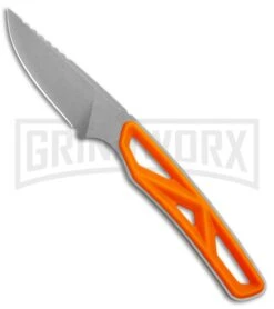 Gerber EXO-MOD Caper Orange Plastic Fixed Blade Knife - Stonewash Plain