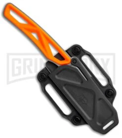 Gerber EXO-MOD Caper Orange Plastic Fixed Blade Knife - Stonewash Plain -Knivesand Tools Shop Gerber EXO MOD Caper Orange SW 30 001798 BHQ 105518 jr sheath large