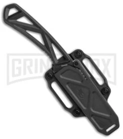 Gerber EXO-MOD Drop Point Black Fixed Blade Knife- Stonewash Plain 4 Gerber EXO-MOD Drop Point Black Fixed Blade Knife- Stonewash Plain -Knivesand Tools Shop Gerber EXO MOD DP Black Black SW 30 001800 BHQ 105517 jr sheath large