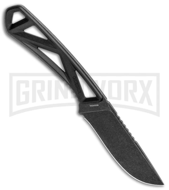 Gerber EXO-MOD Drop Point Black Fixed Blade Knife- Stonewash Plain Gerber EXO-MOD Drop Point Black Fixed Blade Knife- Stonewash Plain -Knivesand Tools Shop Gerber EXO MOD DP Black Black SW 30 001800 BHQ 105517 jr spine large