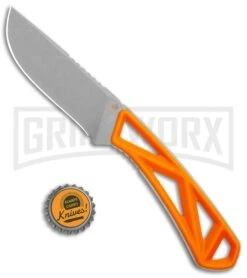 Gerber EXO-MOD Drop Point Orange Fixed Blade Knife - Stonewash Plain -Knivesand Tools Shop Gerber EXO MOD DP Orange SW 30 001796 BHQ 105520 jr bottlecap large